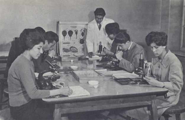 Afghan women studying biology in the 1950's before the Taliban takeover