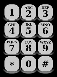 Phone Pad with Numbers and Letters