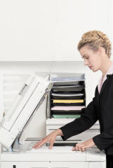 Women at a Copying Machine or Photocopier
