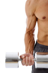 Man Lifting Weight for Exercise